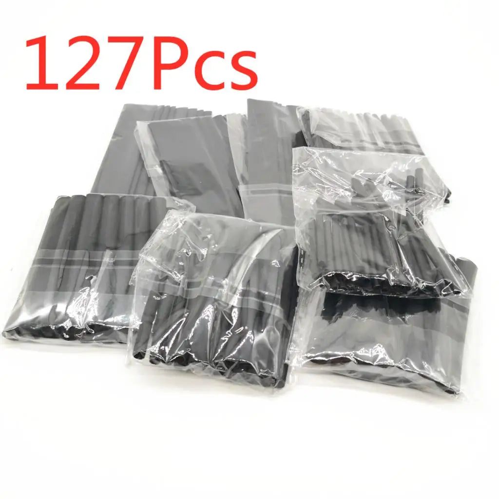 127-750 Stück Wärmeschrumpfschlauch-Set, Hitzebeständiger Schlauch, Schrumpfverpackungs-Kit für Elektrische Verbindungen, Kabelisolierung