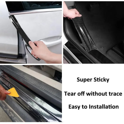 Nano Carbon Faser Auto Körper Film DIY Paste Schutz Streifen Auto Tür Sill Wasserdichte Schutz Film Seite Spiegel Anti Scratch Band