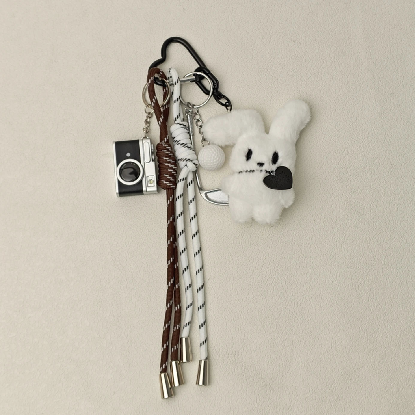 2025 neue Nette Cartoon Plüsch Puppe Tasche Anhänger Hund Kaninchen Kleiner Bär Kamera Schlüsselanhänger Zubehör Geschenk