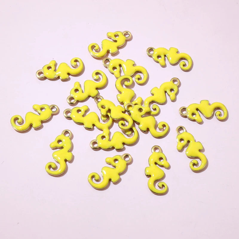 20 Stück 12x6mm Edelstahl Seepferdchen Hippocampus Emaille Anhänger Anhänger Edelstahl DIY Schmuck Herstellung Zubehör Ergebnisse
