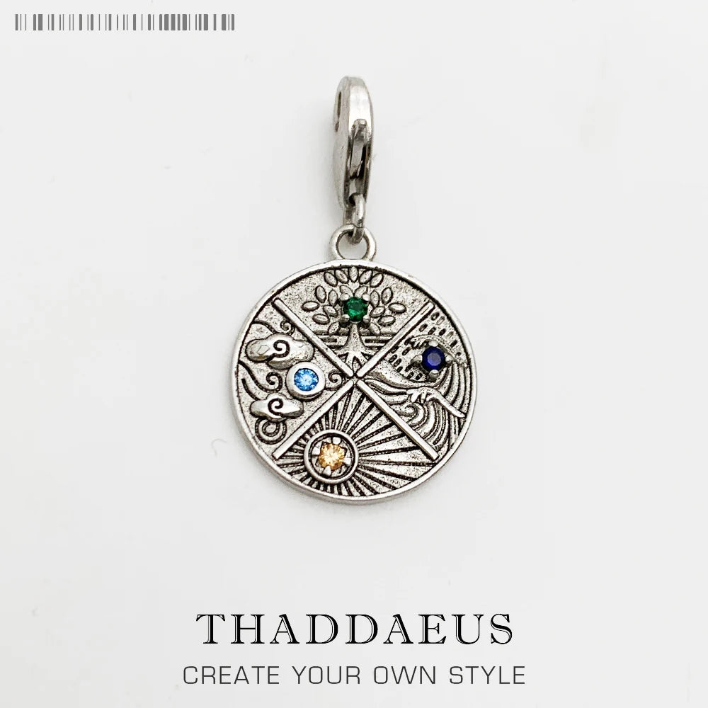 Charme Anhänger 4 Elemente Erde Wasser Luft Feuer Anhänger Edlen Schmuck Geschenk Für Europa Schmuck Frauen & Männer