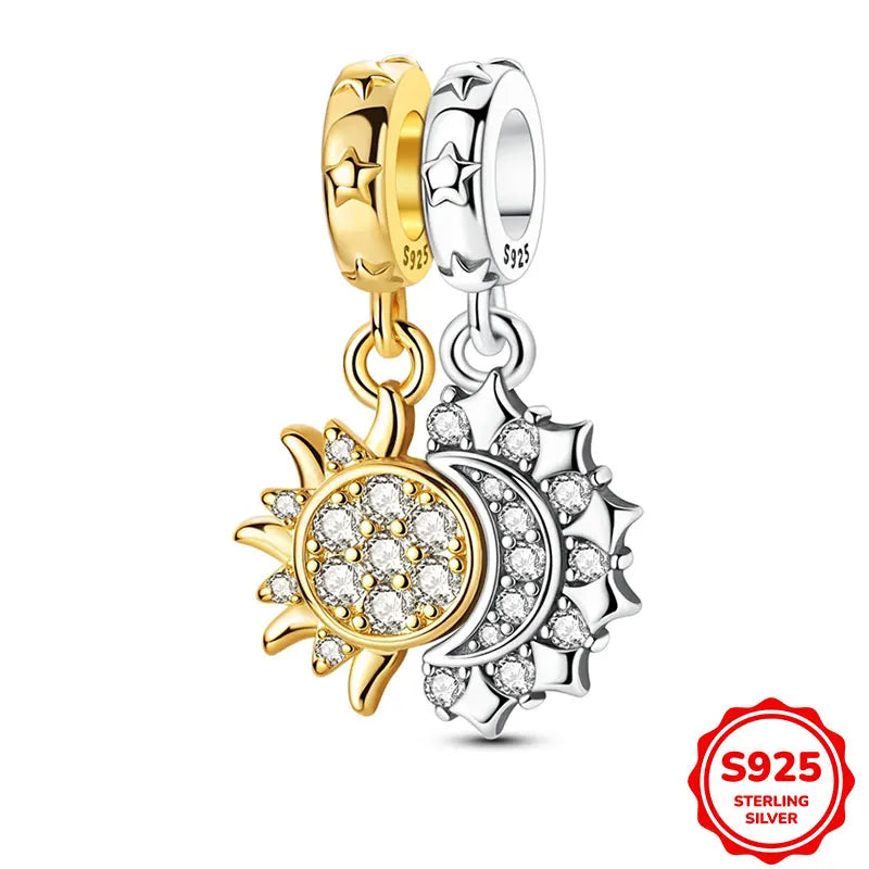 925er-Sterlingsilber, ein Fünf-Sterne-Blumendrache, der seine Gliedmaßen bewegt werden kann, Perlen für Armbänder und Halsketten, exquisite DIY-Schmuckherstellung