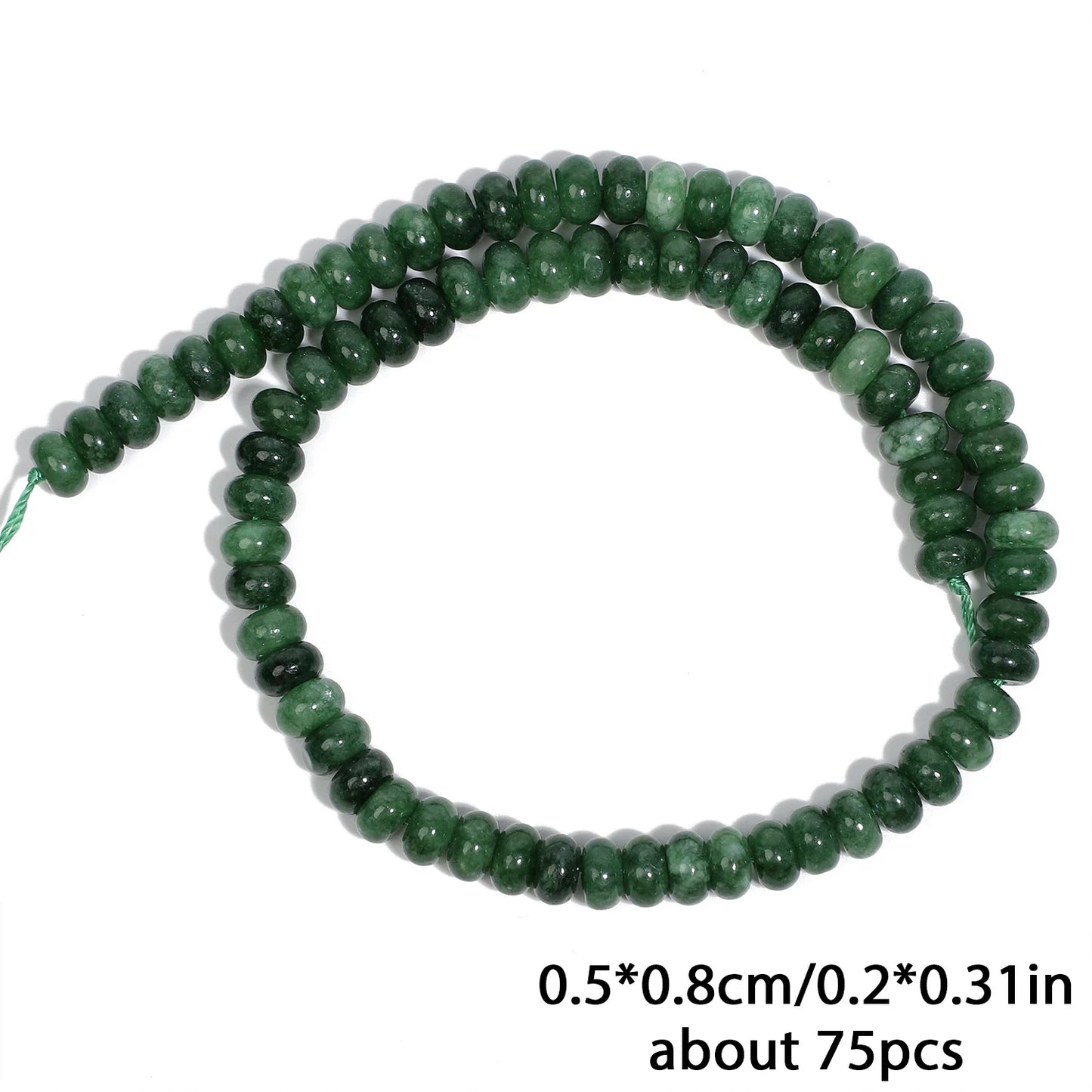 5x8mm Natürliche Abacus Rondelle Jade Quarz Perlen Stein Flache Runde DIY Charms Armbänder Lose Perlen Für Schmuck Machen liefert