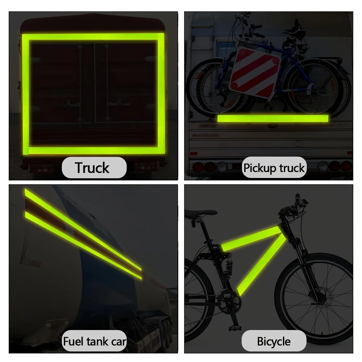 Reflektierendes Klebeband für den Außenbereich, wasserdicht, DOT-C2, lichtbeständig, fluoreszierend grün, reflektierendes Klebeband, stark klebendes Sicherheitswarnband