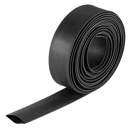 1/2/3/7 m Schrumpfschlauch, 20–150 mm Durchmesser, 34–240 mm, flache Breite, 2:1 Rate, Schrumpfschlauch, Schwarz/Rot, Kabelhülse, Drahtwickel