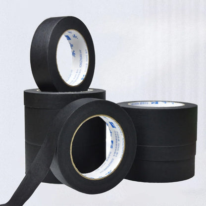 1/2 Rollen zum Schreiben, Abdeckband, Malen, Basteln, Wandaufkleber, Schwarz, 10/20/30/40/50 mm x 50 m, strukturiertes Papierband, verwendet
