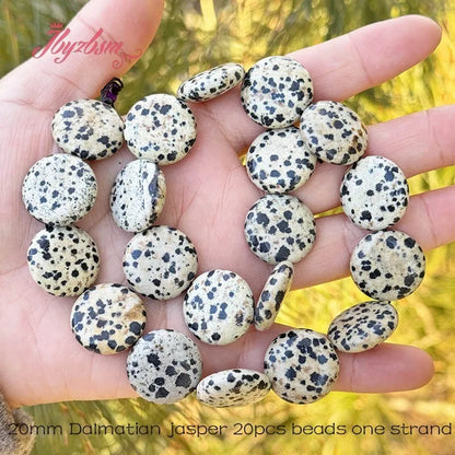 20mm Natürlicher Fluorit/Quarz/Rhodonit/Tigerauge/Achat Münze Stein Perlen Strang 15" Für DIY Halskette Schmuck Machen Kostenloser Versand