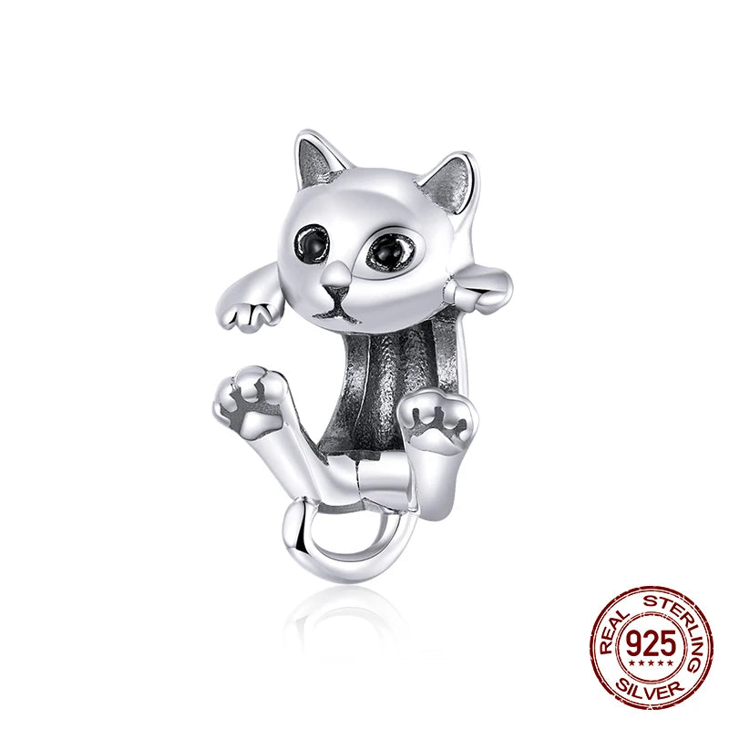 WOSTU Echt 925 Sterling Silber Herz Perlen Blume Retro Muster Charms Anhänger Fit Original DIY Armband Halskette Silber Schmuck