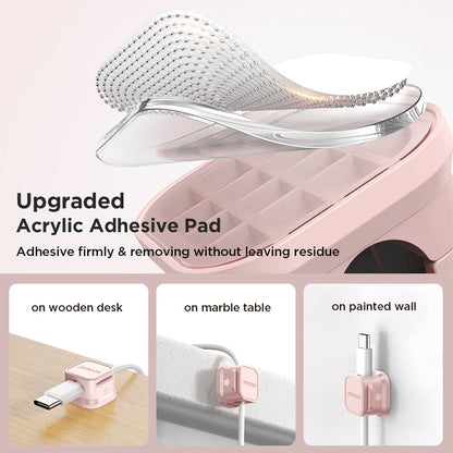 Joyroom Bunter magnetischer Kabelclip, Kabelhalter, selbstklebender Drahthalter, Aufbewahrungsorganisator für das Kabelmanagement im Home-Office-Schreibtisch