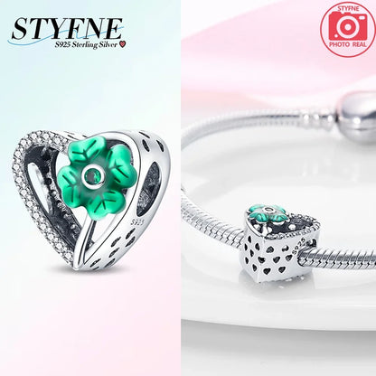 925 Silber Farbe Romantische Retro Herzförmige Blume Wächter Schmetterling Amulett Fit Original Armband DIY Schmuck Geschenk