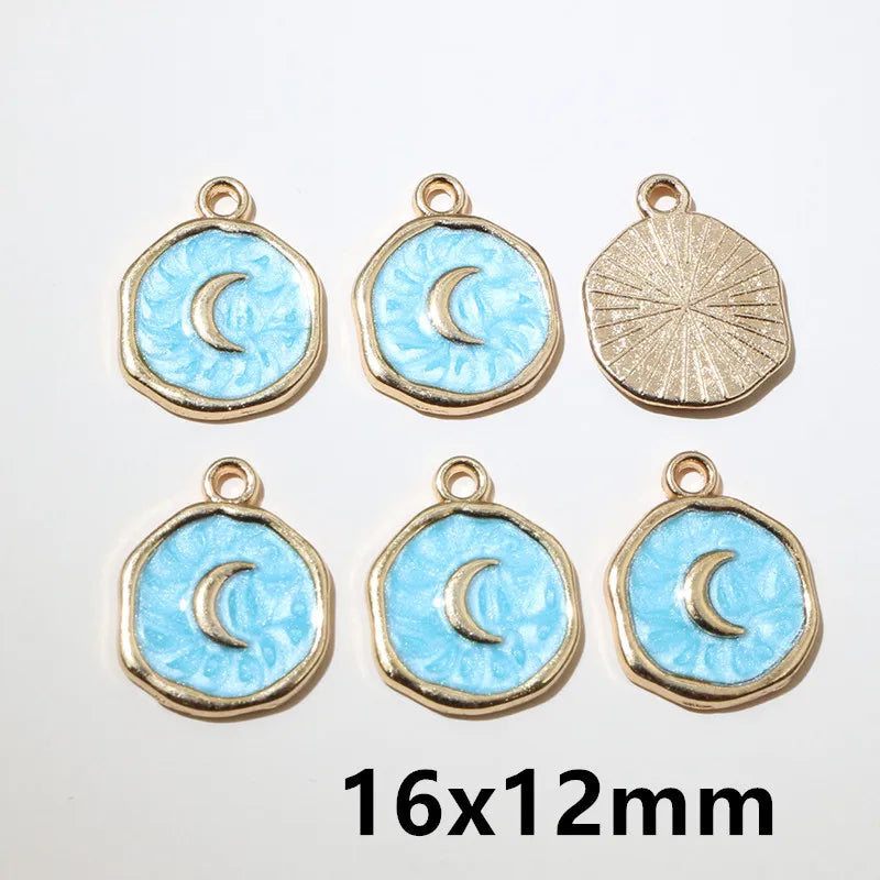 20 Stück Edelstahl Emaille Dolphin Lightning Moon Charms Anhänger für Ohrringe Armband Halskette DIY Schmuck Herstellung Zubehör
