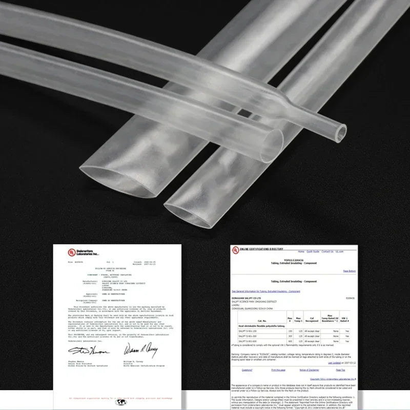 1 ~ 50 m 2:1 Schrumpfschlauch Klarer Durchmesser 0,6 mm ~ 150 mm Drahtreparatur DIY Kabelschutzschlauch Wickelschlauch