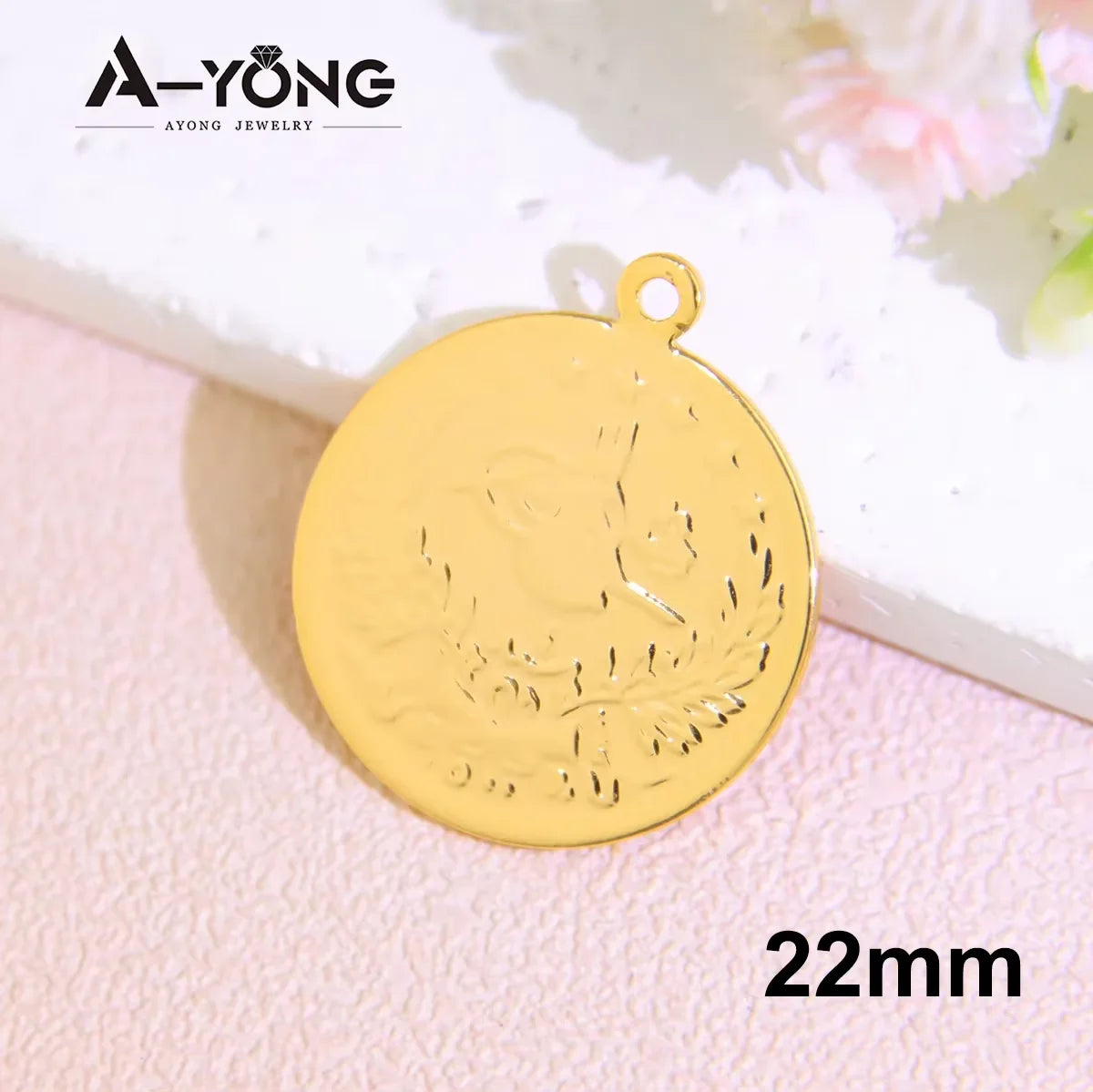 10 Stück vergoldete Münzen Anhänger 21 Karat Gold Farbe Türkische Lira Anpassen Halskette Armband Teile Dubai Islamischer Vintage-Schmuck