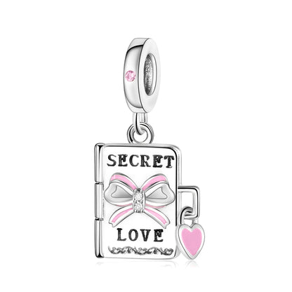 Charm-Anhänger aus 925er-Sterlingsilber mit Oktopusperlen und Stammbaum und Herz, passend für Schlangenarmband, Boutique-Halskette, rosa Anhänger, Geschenk