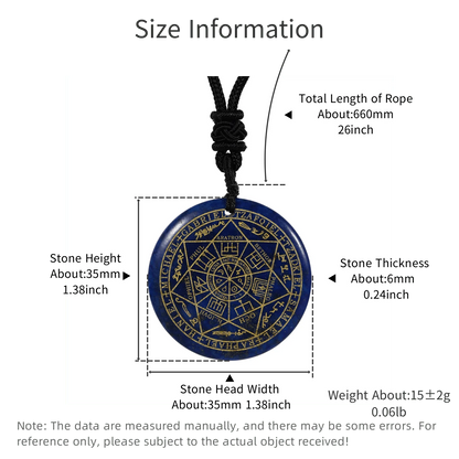 Sieben Erzengel Amulett Naturkristall Quarz Anhänger Michael Männer Siegel von Solomon Talisman Halskette Schutz Schmuck Kragen