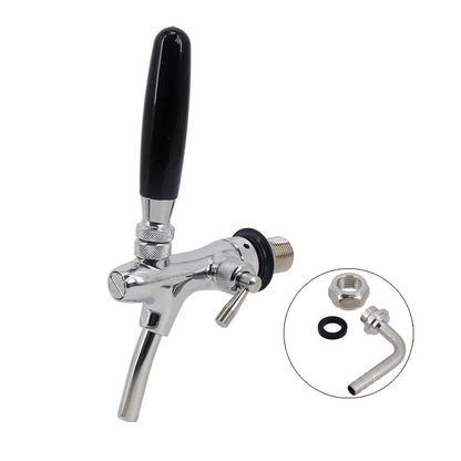 Standard Europäischen Bier Flow Control Wasserhahn mit 50mm Schaft & 8mm Ellenbogen Saitenhalter G5/8 "Einstellbare bier Tap Homebrew Fass Bar