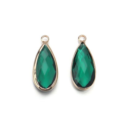 5 teile/los Teardrop Kristall Glas Anhänger Charms für Paare Armband Ohrringe Schmuck Machen Liefert DIY Halskette Ornamente