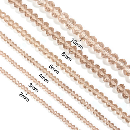 3/4/6/8/10mm Facettierte AB Klar Glas Kristall Rondelle Perlen Bunte Lose Spacer Perlen für Schmuck Machen DIY Armband Halskette
