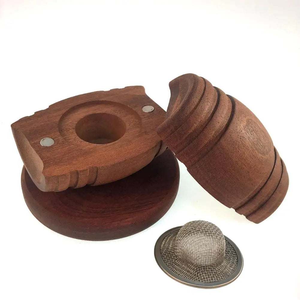 Tragbares Whiskey-Fass-Räucher-Set Bar-Cocktail-Whiskey-Würzwerkzeug Lebensmittelgeeignetes Aromaverstärkendes Räucherzubehör
