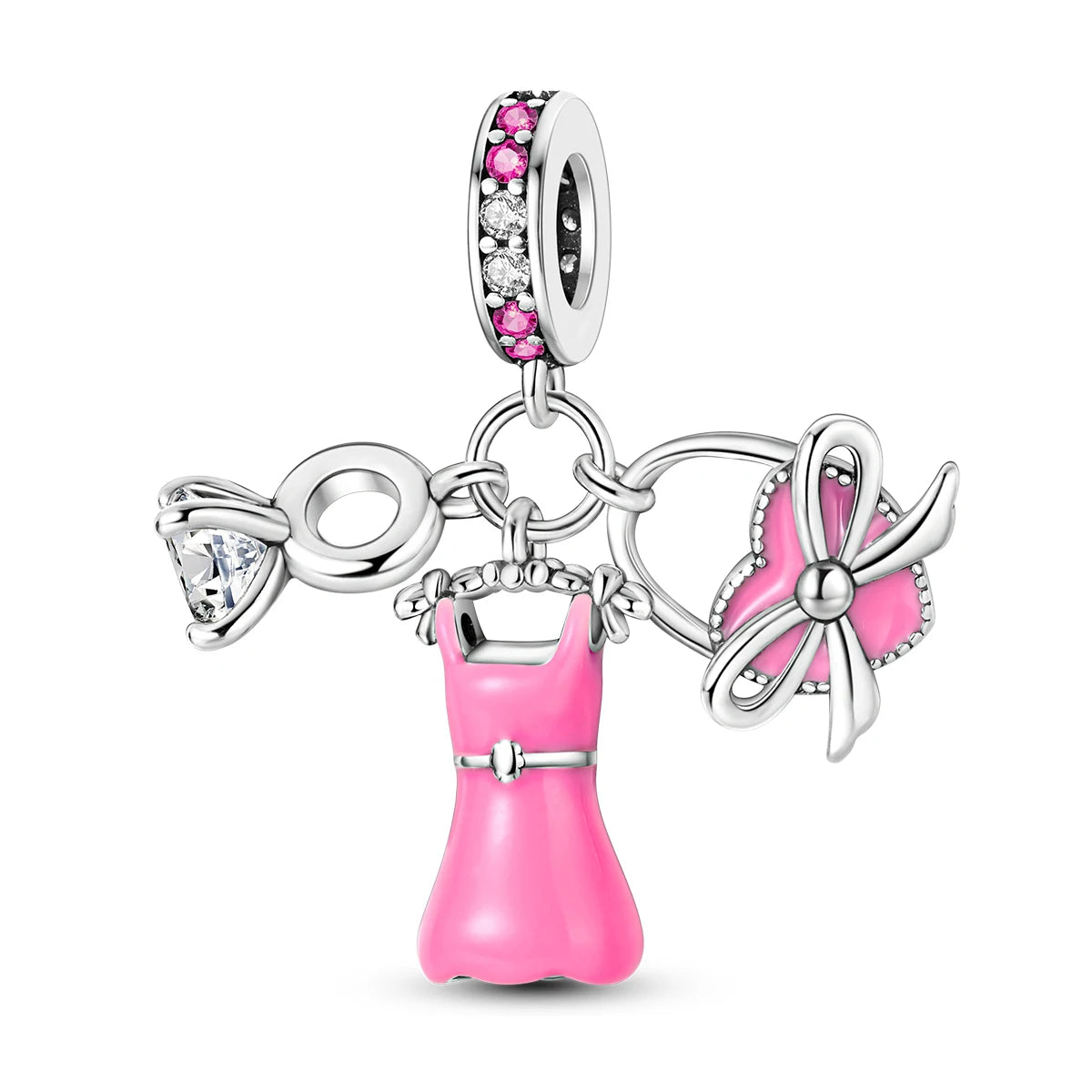 925er Silber vergoldete baumelnde Charms-Perlen für Original-Armbänder, DIY-Modeschmuckherstellung