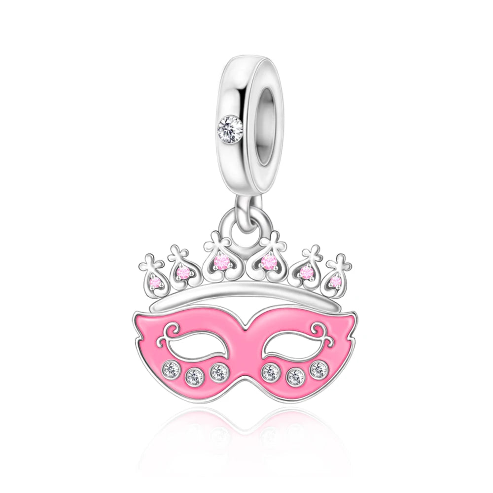 Klassische „King Of The Forest“-Perlen aus 925er-Sterlingsilber und glänzender roségoldener Kronen-Anhänger, passend für Armbänder, wunderschöne Schmuckgeschenke