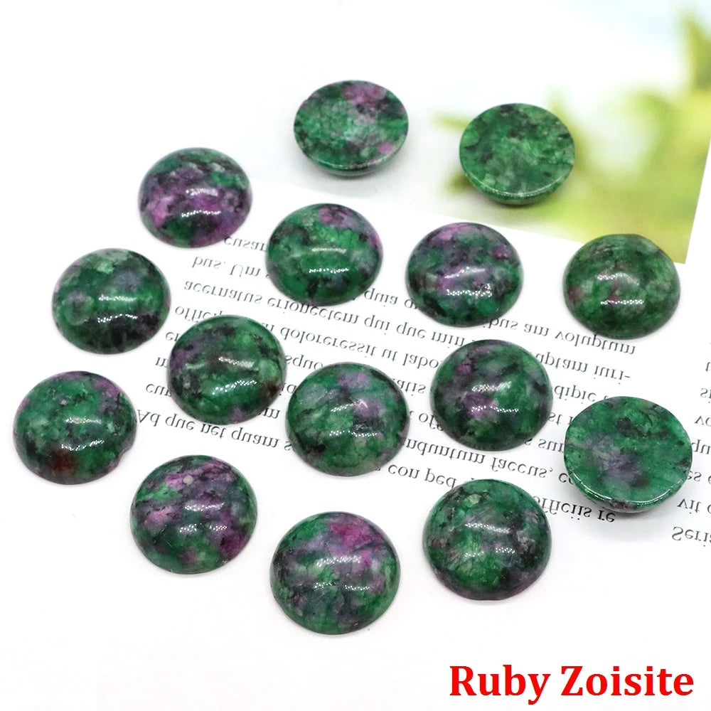 5 teile/los Natürliche Stein Cabochon Spacer 6 8 10 12 14 16 18 20 25mm Runde Cabochons Cameo für DIY Schmuck Zubehör