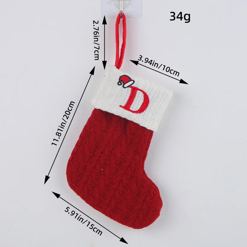 Roter Hut, Buchstabe, Weihnachtssocken, Navidad, Natal, Weihnachtsbaum, Strumpf, Ornament, Geschenk, Stricken, Schneeflocke, Weihnachtsdekoration 2024
