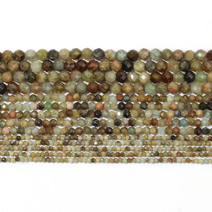 2 3 4mm natürliche facettierte Citrin Opal Jade Onyx Edelstein Perlen runde Mineral perlen für Schmuck herstellung DIY Armband Zubehör