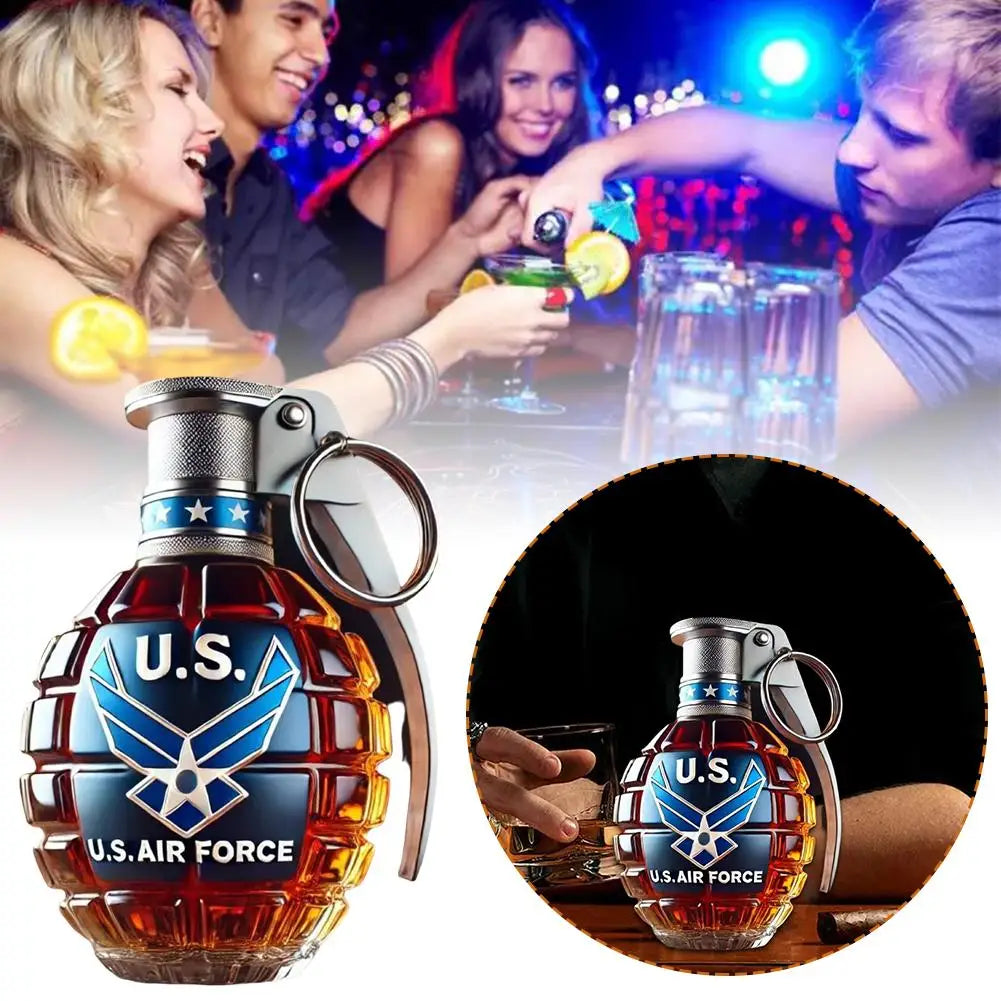 Militärische Hand-Whisky-Flasche mit Gravur, Handform, Whiskyglas für Bar, Büro, Heimdekoration, Wein-Cocktail-Flasche, Statue, Dekoration
