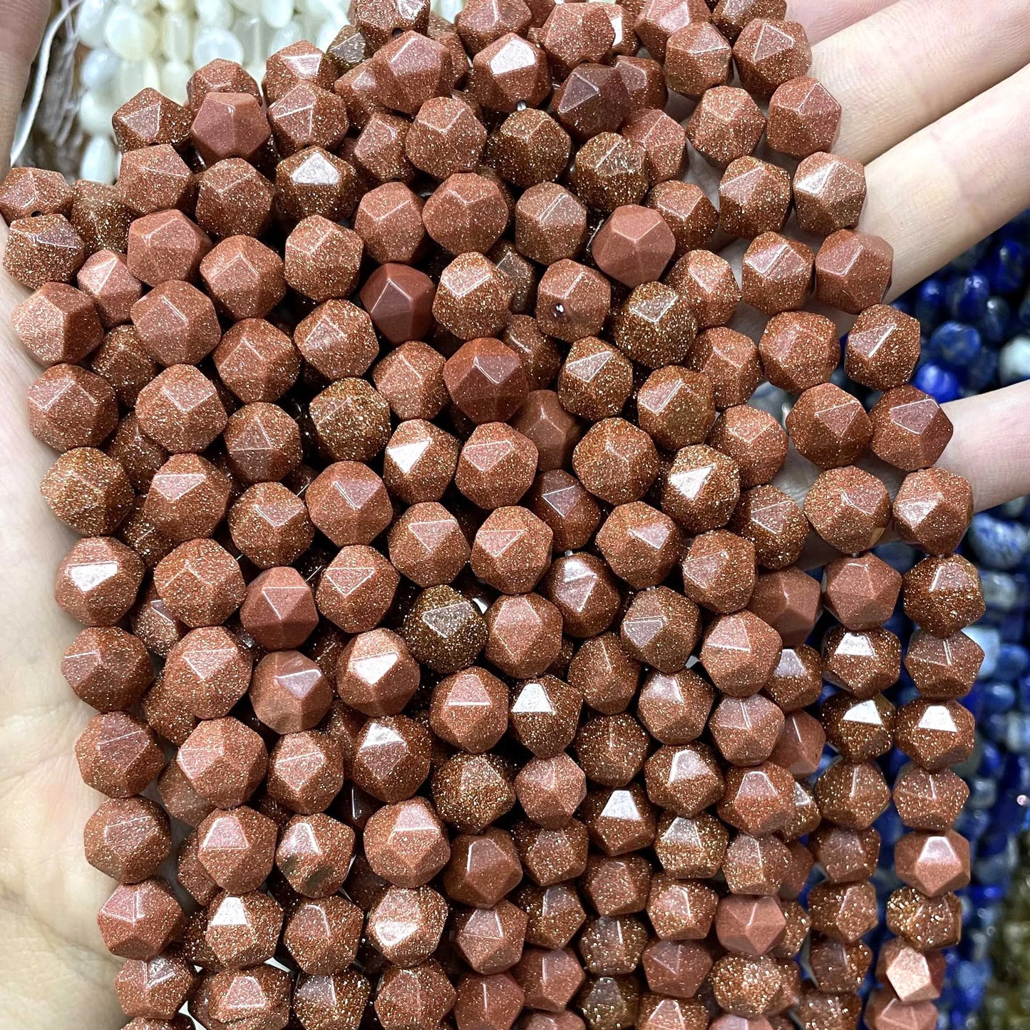 6 8 10 MM Natürliche Facettierte Stein Achate Rhodolite Quarz Jade Spacer Perlen Diy Handgemachte Armband Für Schmuck Machen zubehör