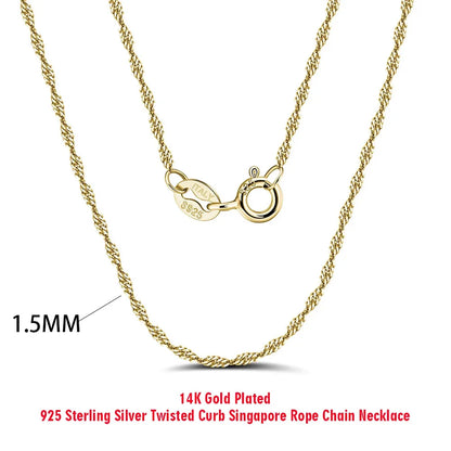 Effie Queen 100% 925 Sterling Silber Basis-Kettenhalsketten Box/Schlangen-/Chopin-/Figaro-Kette mit Perlen 40-60cm Unisex DIY Alltagskleidung