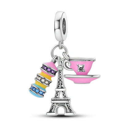 Neue 2025 925 Sterling Silber Charms Perlen Liebe Herz Rosa Original Charm Anhänger Fit Charm Armbänder DIY Schmuck Geburtstag Geschenk
