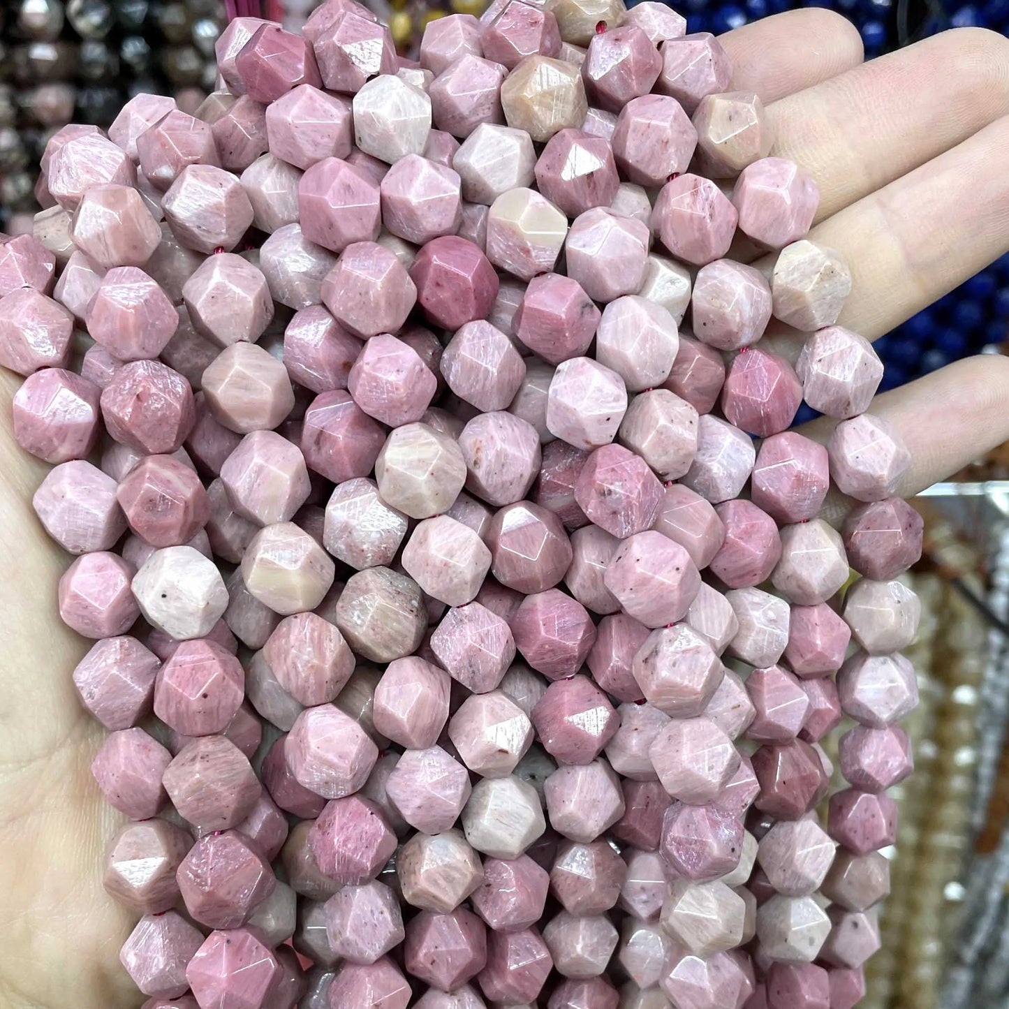 6 8 10 MM Natürliche Facettierte Stein Achate Rhodolite Quarz Jade Spacer Perlen Diy Handgemachte Armband Für Schmuck Machen zubehör