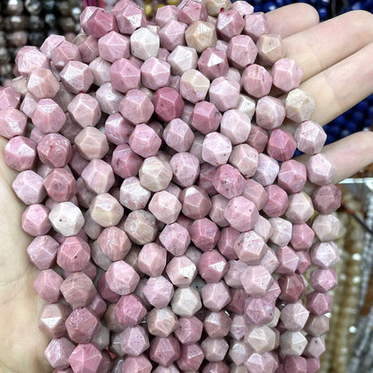 6 8 10 MM Natürliche Facettierte Stein Achate Rhodolite Quarz Jade Spacer Perlen Diy Handgemachte Armband Für Schmuck Machen zubehör