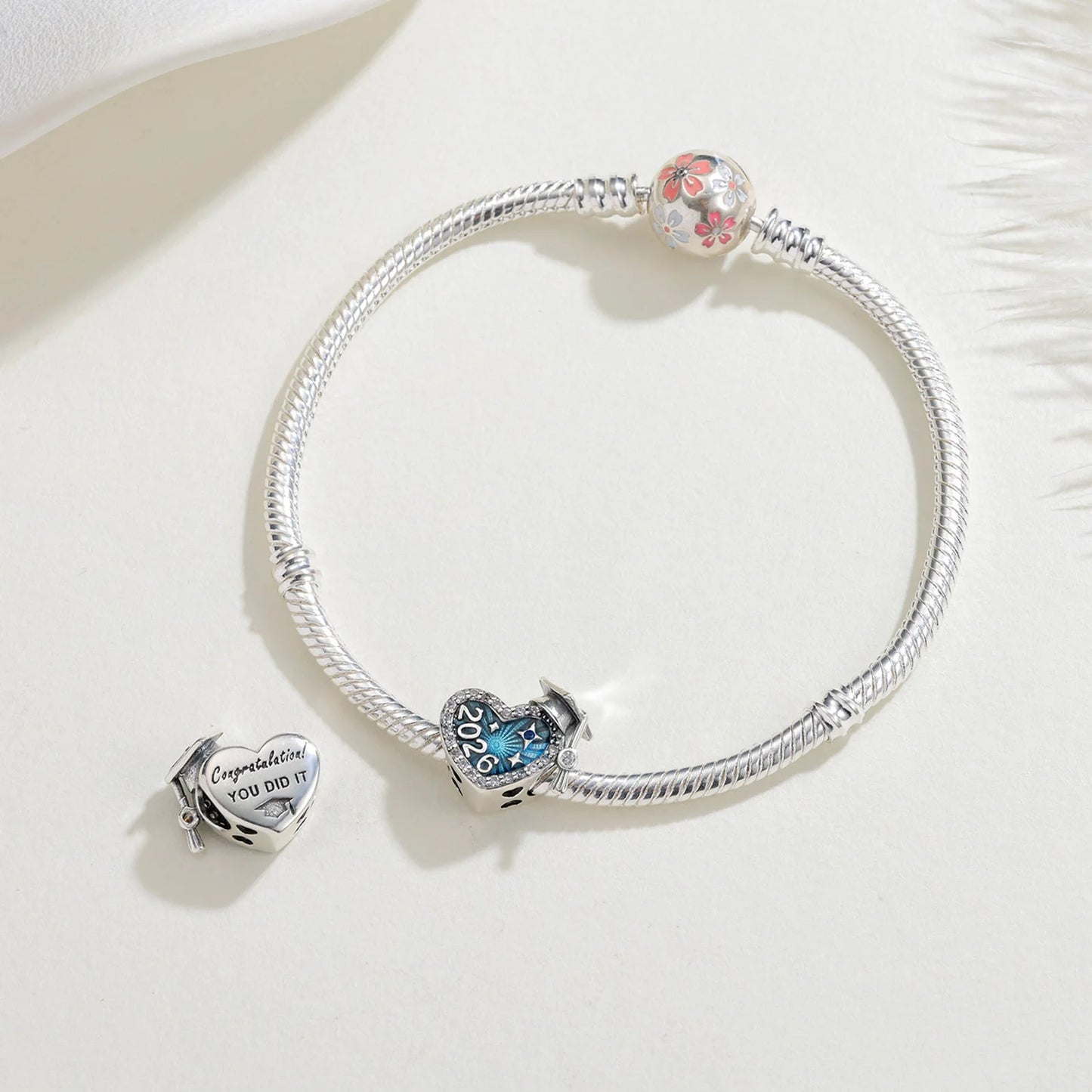 2026 925 Sterling Silber Abschluss-Anhänger Doktorhut-Charms Schmuckherstellung für Klassische Armbänder Damenschmuck DIY Geschenke