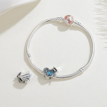 2026 925 Sterling Silber Abschluss-Anhänger Doktorhut-Charms Schmuckherstellung für Klassische Armbänder Damenschmuck DIY Geschenke