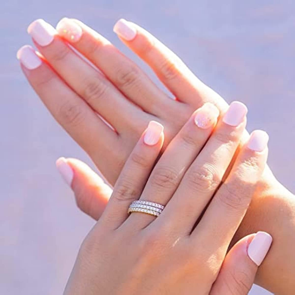 Trumium 2 mm echtes S925-Sterlingsilber, Ehering, Zirkonia, volle Ewigkeit, stapelbar, Verlobungsringe für Frauen und Mädchen, Geschenke