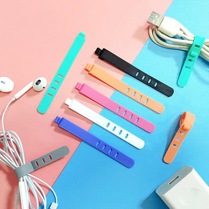 20/12/4PCS Kabelbinder Kabel Organizer Management Silikon Draht Halter Riemen Zip Clips Wiederverwendbare Krawatte Wraps Keeperwinder Gummi
