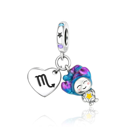 Exquisite Charm-Anhänger aus 925er-Sterlingsilber mit weißen Tigerperlen und Kaninchen-Barista-Anhänger, passend für Armbänder, niedliche Schmuck-Accessoires, Geschenke