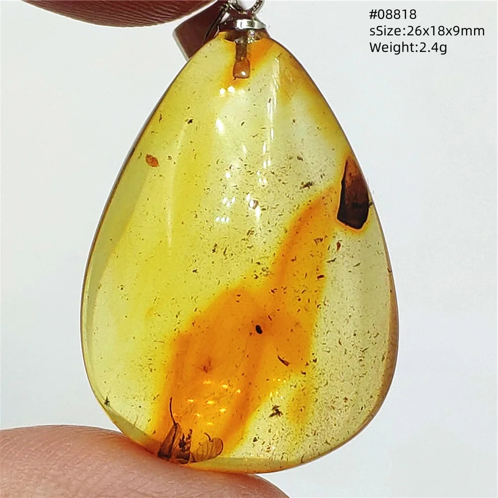 Natürlicher Bernstein-Anhänger Baltischer Blumen-Gelber Bernstein Damen Herren Schmuck Reiki-Stein AAAAAAA