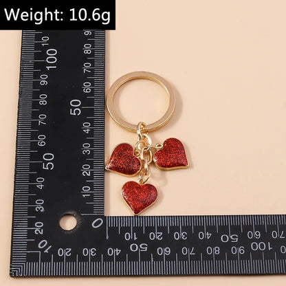 Schöne Bunte Herz Keychain Liebe Schlüsselanhänger Valentinstag Geschenk Schlüssel Ketten für Frauen Mädchen Auto Schlüssel Handtasche Schmuck Zubehör