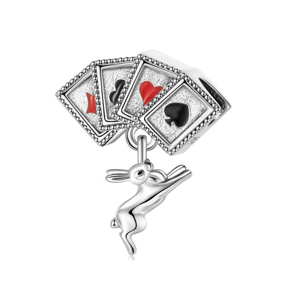 Vergnügungspark-Charm aus 925er-Sterlingsilber, Riesenrad, Achterbahn, Zirkus, Clown, Karussell, passend für DIY-Armbänder, Halsketten, Souvenir