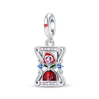 Rote Serie 925er Sterlingsilber Kamera Apfel Herzförmiger Koi Feuerwerkskörper Gott Reichtum Charm Passend für DIY Armband Halskette Partygeschenke