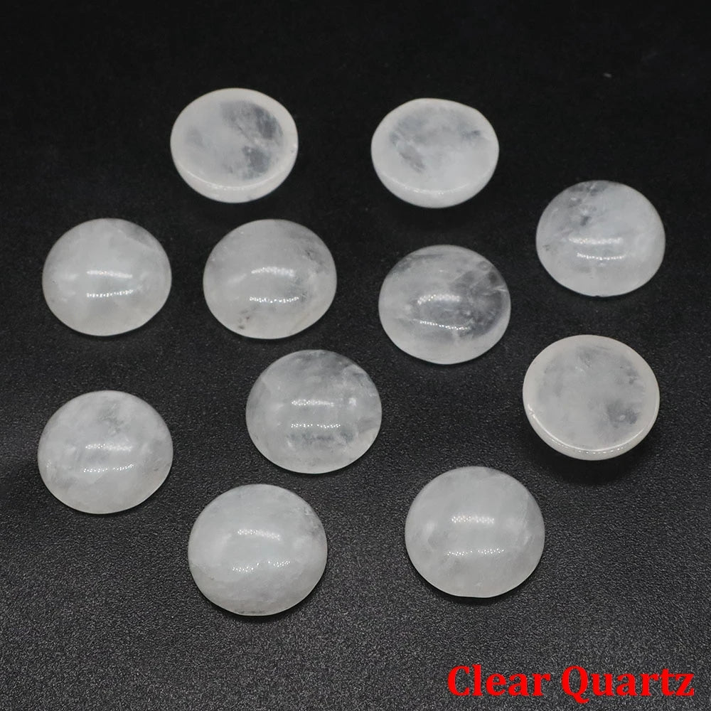 5 teile/los Natürliche Stein Cabochon Spacer 6 8 10 12 14 16 18 20 25mm Runde Cabochons Cameo für DIY Schmuck Zubehör