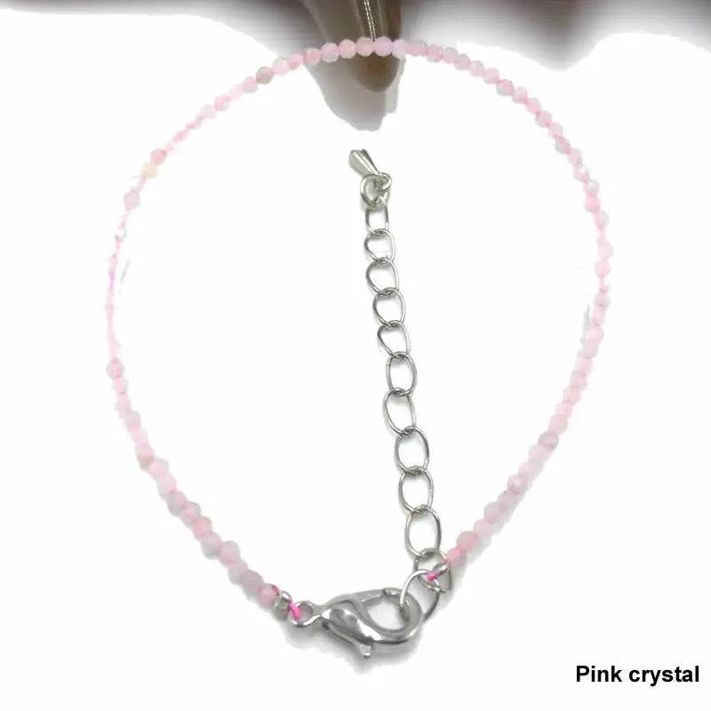 High Quality Natural Stone 2-3mm Handmade Micro Faced Beads Women's Agate Crystal Zircon Bracelet Jewelry Gift