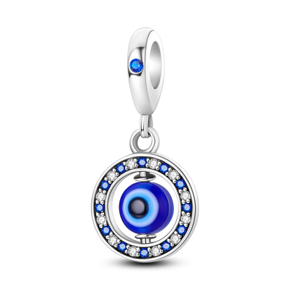 Anhänger Fatimas Hand Nazar Eye Massives 925er Sterlingsilber, baumelnder Charm-Schutz-Anhänger für Damen, Sommer, edler Schmuck