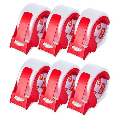 VEVOR Transparentes Packband, 76,2 mm Kern, 6er-Set 47,8 mm x 59,436 m Paketklebeband mit Spender, 0,068 mm Hochleistungs-Klebeband Ideal für Umzüge, Lagerung und Verpackung, Versand und Postversand
