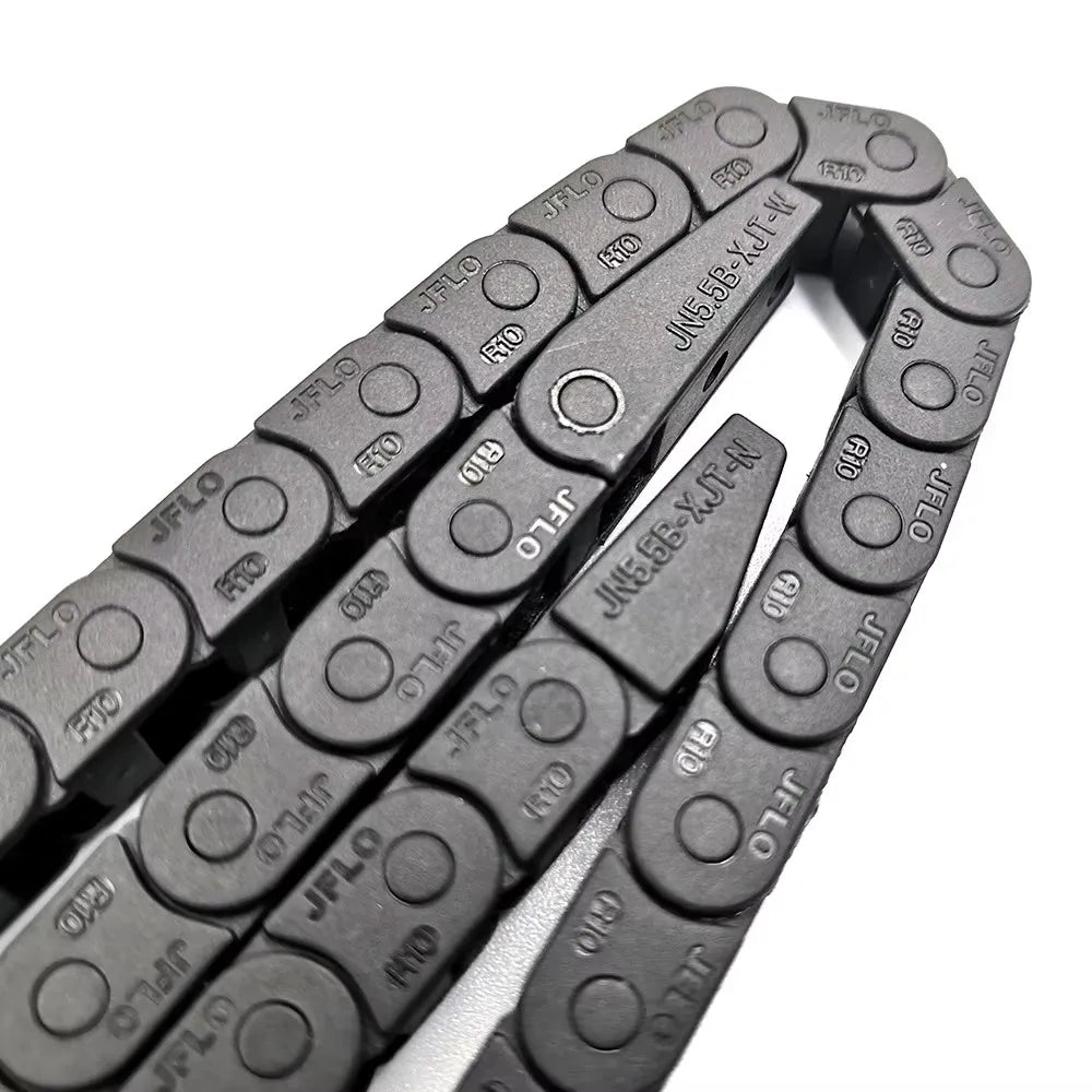 JFLO 1 Meter 5x5mm 7x7mm 10x10mm Schleppkettenbrücke, nicht öffnender Typ, technische Nylon-Kabelschutzkette
