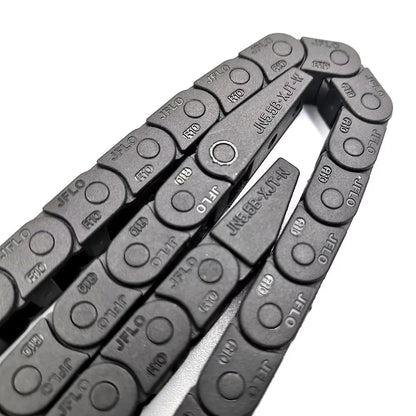 JFLO 1 Meter 5x5mm 7x7mm 10x10mm Schleppkettenbrücke, nicht öffnender Typ, technische Nylon-Kabelschutzkette