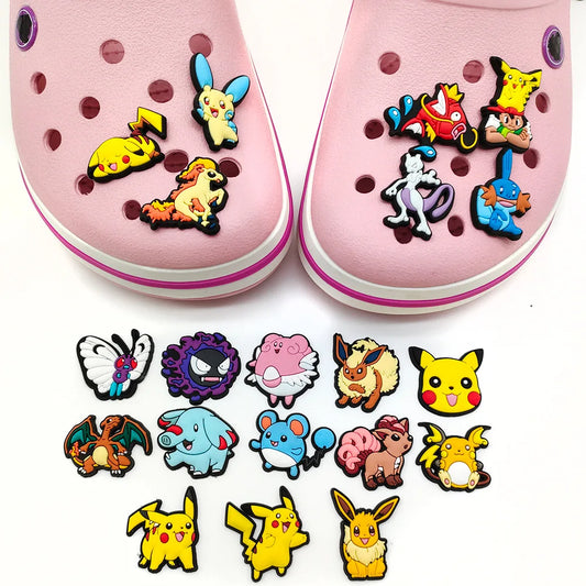 20/27/47 stücke Set Nette Pikachu Charizard Figuren Pokemon Loch Schuhe Charms Diy Schnalle Zubehör Pvc Cartoon Dekoration geschenk